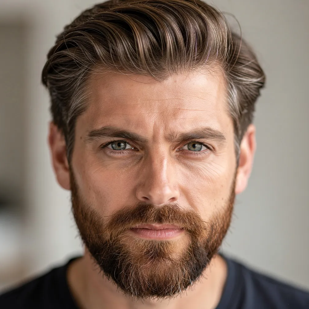 Illustrative AI hair restoration preview